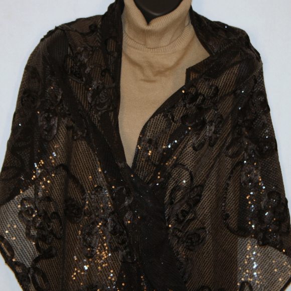 Alex Evenings Nwt Black Lace Beaded 